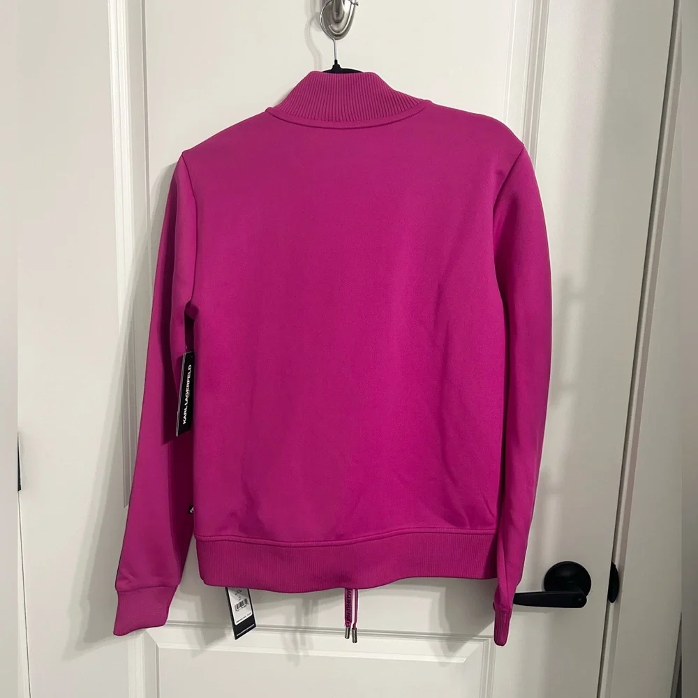 Karl Lagerfeld Paris Front Zip Logo Tape Track Suit